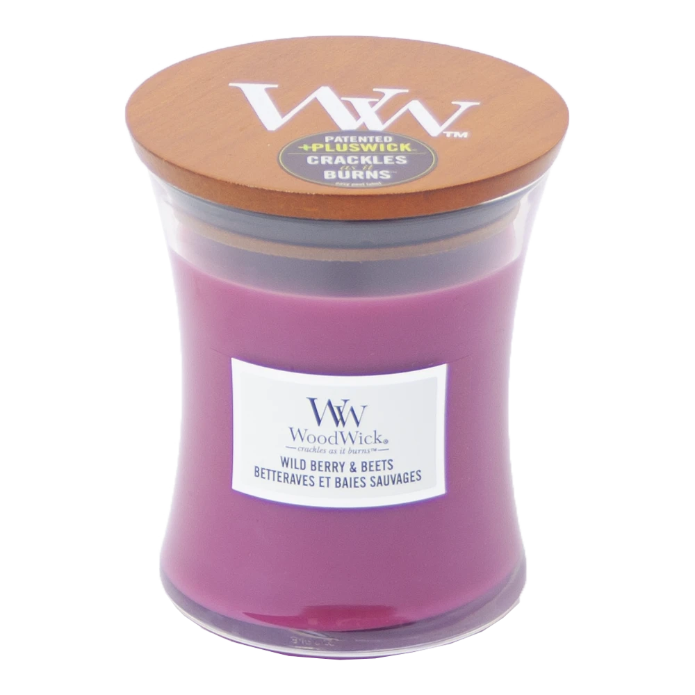 Woodwick Wild Berry & Beets Medium Candle - Geurkaars 3 Woodwick Wild Berry & Beets Medium Candle - Geurkaars